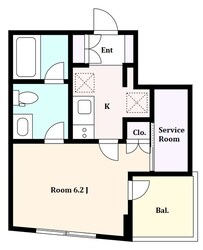 目黒区中央町ＹＫマンションの物件間取画像